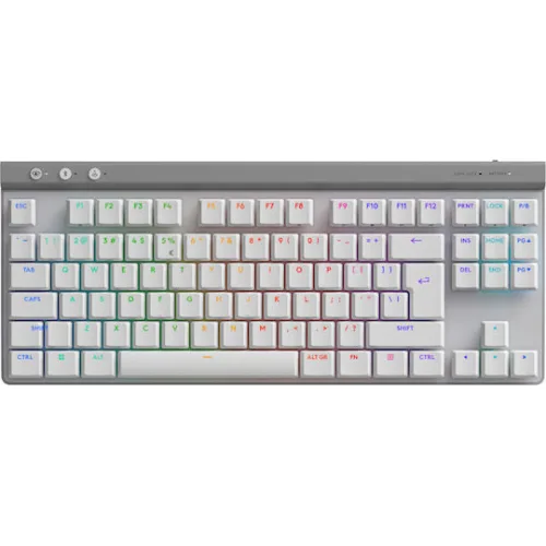 Logitech G515 Lightspeed Ασύρματο Gaming Μηχανικό Πληκτρολόγιο Tenkeyless με GL Tactile διακόπτες και RGB φωτισμό (Αγγλικό US) Λευκό