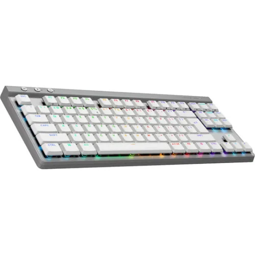 Logitech G515 Lightspeed Ασύρματο Gaming Μηχανικό Πληκτρολόγιο Tenkeyless με GL Tactile διακόπτες και RGB φωτισμό (Αγγλικό US) Λευκό