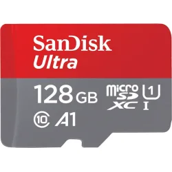 Sandisk Ultra microSDXC 128GB Class 10 U1 A1 UHS-I με αντάπτορα