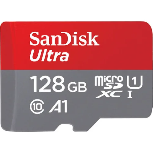 Sandisk Ultra microSDXC 128GB Class 10 U1 A1 UHS-I με αντάπτορα
