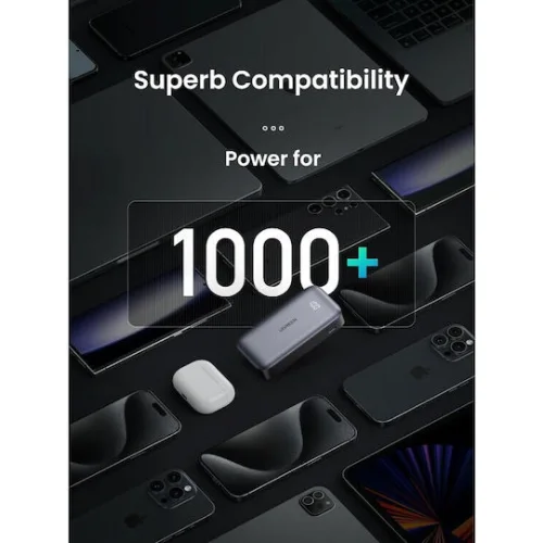 Ugreen PB502 Power Bank 10000mAh 30W με Θύρα USB-A και Θύρα USB-C Power Delivery / Quick Charge 3.0 Γκρι