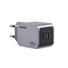 Ugreen Φορτιστής Χωρίς Καλώδιο GaN με 2 Θύρες USB-C 45W Power Delivery / Quick Charge 3.0 Γκρι (Nexode Pro)