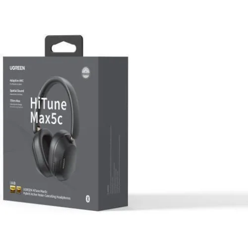 Ugreen HP203 Ασύρματα / Ενσύρματα Over Ear Ακουστικά με 45 ώρες Λειτουργίας Μαύρα