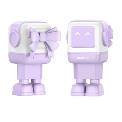 Ugreen Φορτιστής Χωρίς Καλώδιο GaN με Θύρα USB-A και 2 Θύρες USB-C 65W Power Delivery / Quick Charge 4.0 Μωβ (Robot)