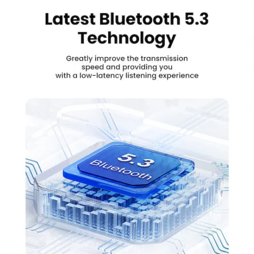 Ugreen HiTune T6 In-ear Bluetooth Handsfree Ακουστικά με Αντοχή στον Ιδρώτα και Θήκη Φόρτισης Λευκά