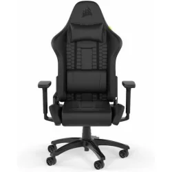 Corsair TC100 Relaxed Καρέκλα Gaming Δερματίνης με Ρυθμιζόμενα Μπράτσα Μαύρη