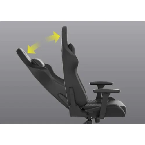 Corsair TC100 Relaxed Καρέκλα Gaming Δερματίνης με Ρυθμιζόμενα Μπράτσα Μαύρη