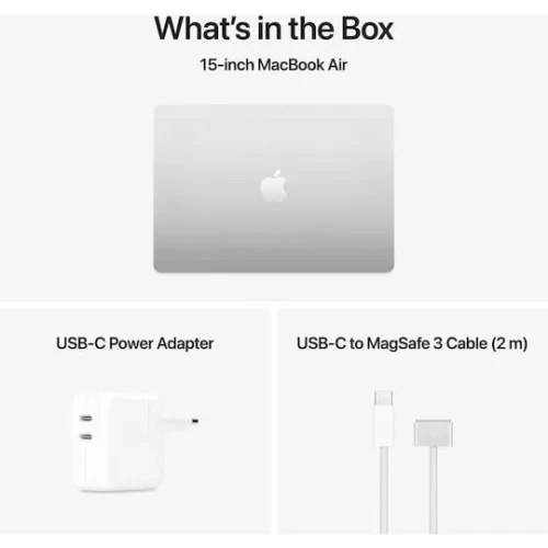 Apple MacBook Air 15.3" IPS Retina Display (M4-10‑core/16GB/256GB SSD/10-Core GPU) + BitDefender Antivirus Silver (GR Keyboard)