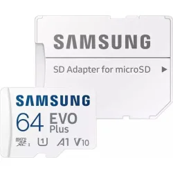 Samsung Evo Plus microSDXC 64GB Class 10 U1 V10 A1 UHS-I με αντάπτορα