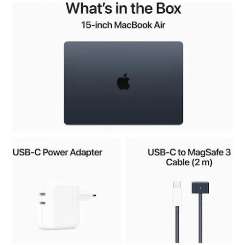 Apple MacBook Air 15.3" IPS Retina Display (M4-10‑core/16GB/512GB SSD/10-Core GPU) Midnight (GR Keyboard)