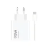 Xiaomi Φορτιστής με Θύρα USB-A και Καλώδιο USB-C 90W Λευκός (HyperCharge Combo)