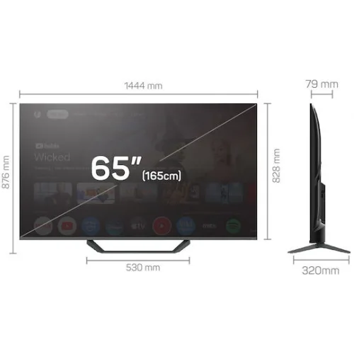Tesla Smart Τηλεόραση 65" 4K UHD QLED Q65E655GUS HDR (2025)