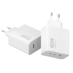 Xiaomi Φορτιστής Χωρίς Καλώδιο GaN με Θύρα USB-A και 2 Θύρες USB-C 90W Power Delivery Λευκός (HyperCharge)