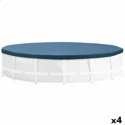 Intex Prism & Metal Frame Αντηλιακό Προστατευτικό Κάλυμμα Πισίνας Στρογγυλό Διαμέτρου 457εκ. Μπλε