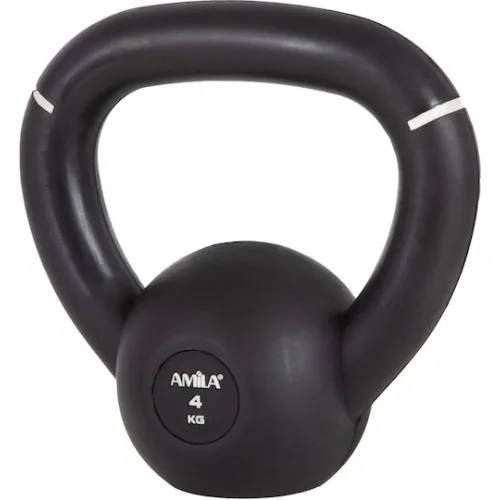 AMILA Kettlebell από Λάστιχο 4kg Μαύρο