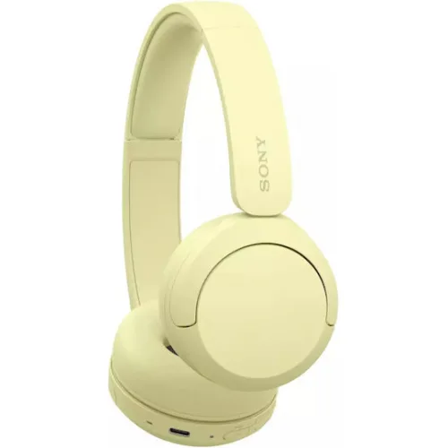 Sony WH-CH520 Ασύρματα / Ενσύρματα On Ear Ακουστικά με 50 ώρες Λειτουργίας και Quick Charge Κίτρινα