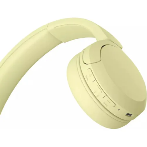 Sony WH-CH520 Ασύρματα / Ενσύρματα On Ear Ακουστικά με 50 ώρες Λειτουργίας και Quick Charge Κίτρινα