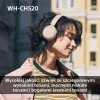 Sony WH-CH520 Ασύρματα / Ενσύρματα On Ear Ακουστικά με 50 ώρες Λειτουργίας και Quick Charge Κίτρινα