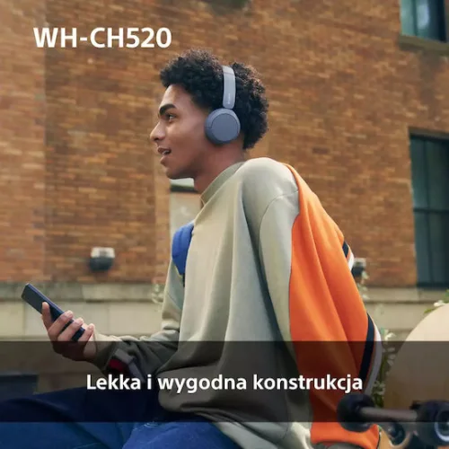 Sony WH-CH520 Ασύρματα / Ενσύρματα On Ear Ακουστικά με 50 ώρες Λειτουργίας και Quick Charge Κίτρινα