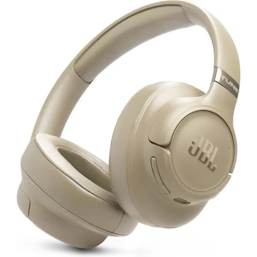 JBL Tune 780NC Ασύρματα / Ενσύρματα Over Ear Ακουστικά με 76 ώρες Λειτουργίας και Quick Charge Μπεζ