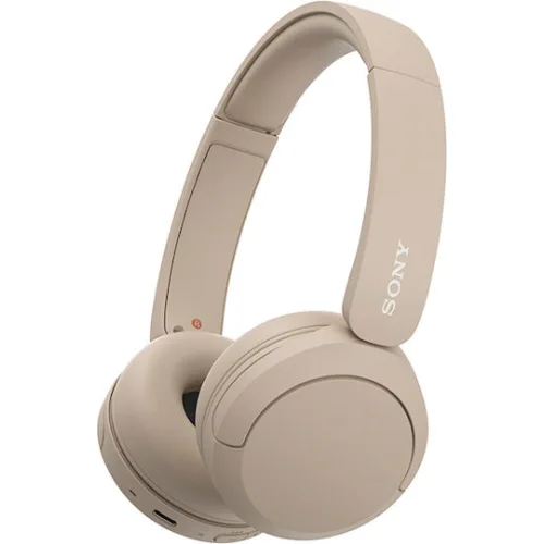 Sony WH-CH520 Ασύρματα / Ενσύρματα On Ear Ακουστικά με 50 ώρες Λειτουργίας και Quick Charge Μπεζ