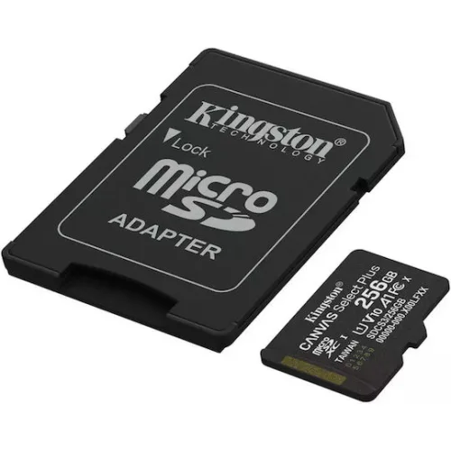Kingston Canvas Select Plus microSDHC 256GB Class 10 UHS-I με αντάπτορα