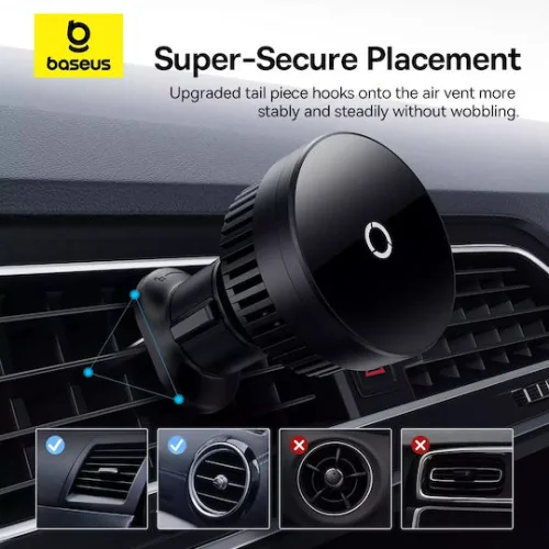 Baseus Βάση Κινητού Αυτοκινήτου MagPro 15W με Μαγνήτη και Ασύρματη Φόρτιση Μαύρη