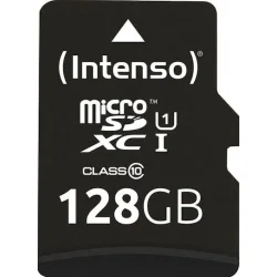 Intenso Premium microSDXC 128GB Class 10 U1 UHS-I με αντάπτορα