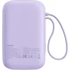 Baseus QPow 2 Power Bank 10000mAh 30W με Θύρα USB-A και Θύρα USB-C Μωβ