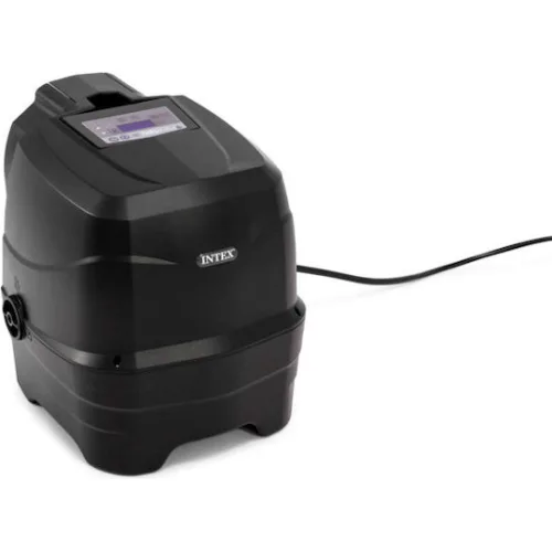 Intex Bubble Massage Στρογγυλή Πισίνα PVC Φουσκωτή Υδρομασάζ 211x52.3εκ. Γκρι