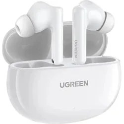 Ugreen WS205 HiTune Hybrid In-ear Bluetooth Handsfree Ακουστικά με Αντοχή στον Ιδρώτα και Θήκη Φόρτισης Λευκά