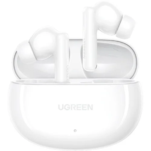 Ugreen WS205 HiTune Hybrid In-ear Bluetooth Handsfree Ακουστικά με Αντοχή στον Ιδρώτα και Θήκη Φόρτισης Λευκά