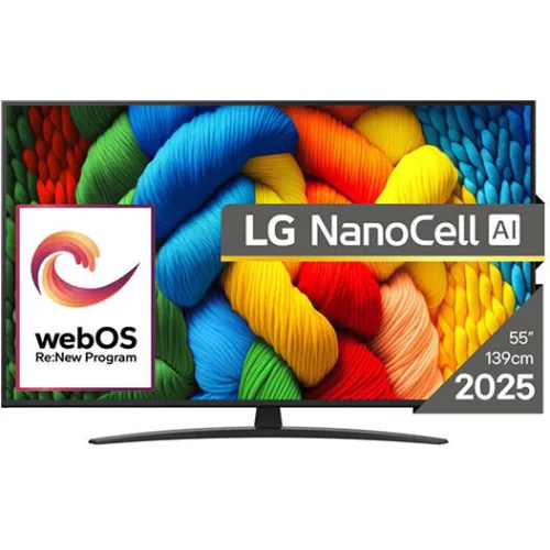 LG Smart Τηλεόραση 55" 4K UHD LED NanoCell AI NANO81 HDR (2025) 55NANO81A3A