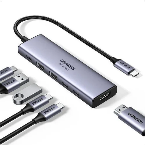 Ugreen CM511 USB-C Docking Station με HDMI 4K PD Γκρι