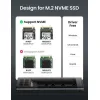Ugreen CM400 Θήκη για Σκληρό Δίσκο M.2 PCI Express NVME με σύνδεση USB 3.1 Type-C σε Γκρι χρώμα