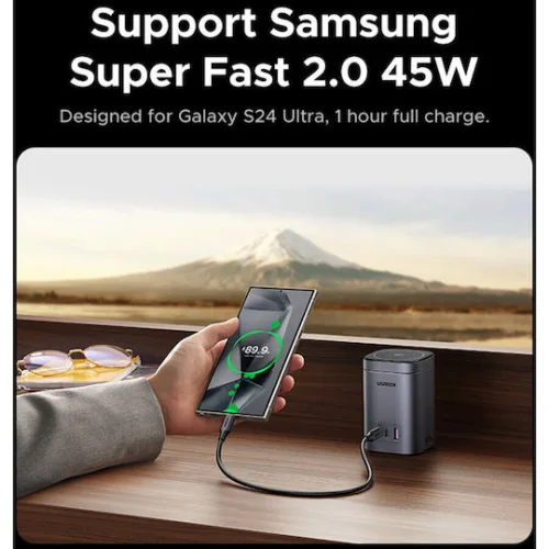 Ugreen Βάση Φόρτισης GaN με Θύρα USB-A και 2 Θύρες USB-C 65W 15W Qi2 Wireless Stand (Nexode)