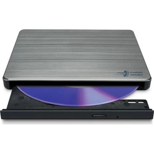 Hitachi-LG Data Storage Εξωτερικός Οδηγός Εγγραφής/Ανάγνωσης DVD/CD για Laptop / Desktop Ασημί
