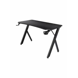 Γραφείο Gaming GXT700 Omnius Ξύλινο Μαύρο με Μεταλλικά Πόδια & USB θύρες 120x60x74εκ.