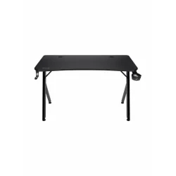 Γραφείο Gaming GXT700 Omnius Ξύλινο Μαύρο με Μεταλλικά Πόδια & USB θύρες 120x60x74εκ.