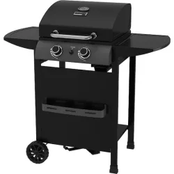 Bormann BBQ6020 Ψησταριά Υγραερίου Μαντεμένιας Σχάρας 48x42εκ. με 2 Εστίες 6kW