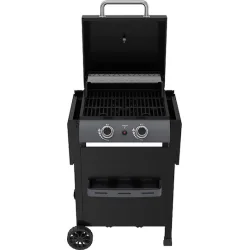 Bormann BBQ6020 Ψησταριά Υγραερίου Μαντεμένιας Σχάρας 48x42εκ. με 2 Εστίες 6kW