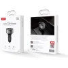 XO CC61 Φορτιστής Αυτοκινήτου 100W 3A με Θύρες: 1xUSB 2xType-C μαζί με Καλώδιο Lightning Μαύρο Χρώμα