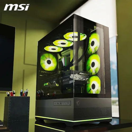 MSI MAG PANO 110R PZ Gaming Midi Tower Κουτί Υπολογιστή με Πλαϊνό Παράθυρο και ARGB Φωτισμό Μαύρο