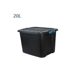 Bormann Πλαστικό Κουτί Αποθήκευσης με Καπάκι Γκρι 20lt