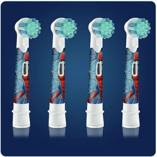 Oral-B Spiderman Extra Soft Ανταλλακτικό για Ηλεκτρική Οδοντόβουρτσα Spiderman για 3+ Χρονών 4τμχ