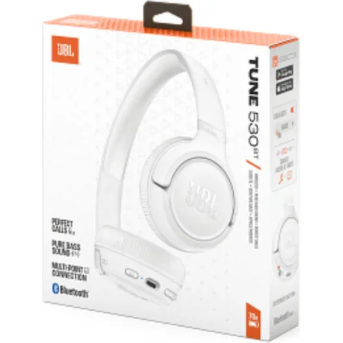 JBL Tune 530BT Ασύρματα Bluetooth On Ear Ακουστικά με 76 ώρες Λειτουργίας Λευκά