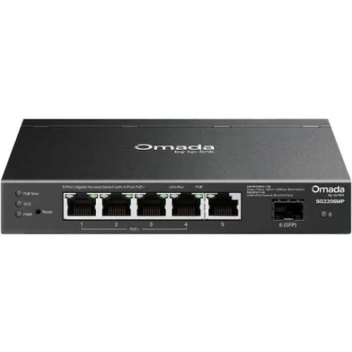 TP-LINK SG2206MP v1 Managed L2 PoE+ Switch με 6 Θύρες Gigabit (1Gbps) Ethernet και 6 SFP Θύρες