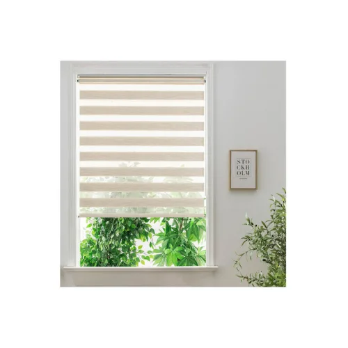 Bormann Ρόλερ Σκίασης Zebra Μερικής Συσκότισης Διπλό Μπεζ Π90xΥ250εκ. 032106