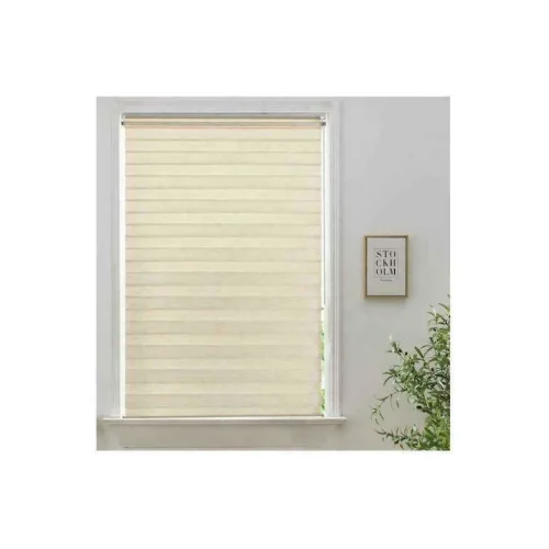 Bormann Ρόλερ Σκίασης Zebra Μερικής Συσκότισης Διπλό Μπεζ Π90xΥ250εκ. 032106