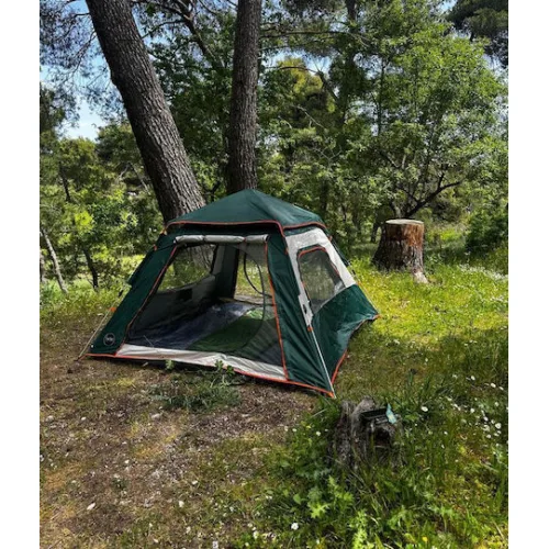 Campo Rover 4 Αυτόματη Καλοκαιρινή Σκηνή Camping Πράσινη με Διπλό Πανί για 4 Άτομα 240x240x160εκ.